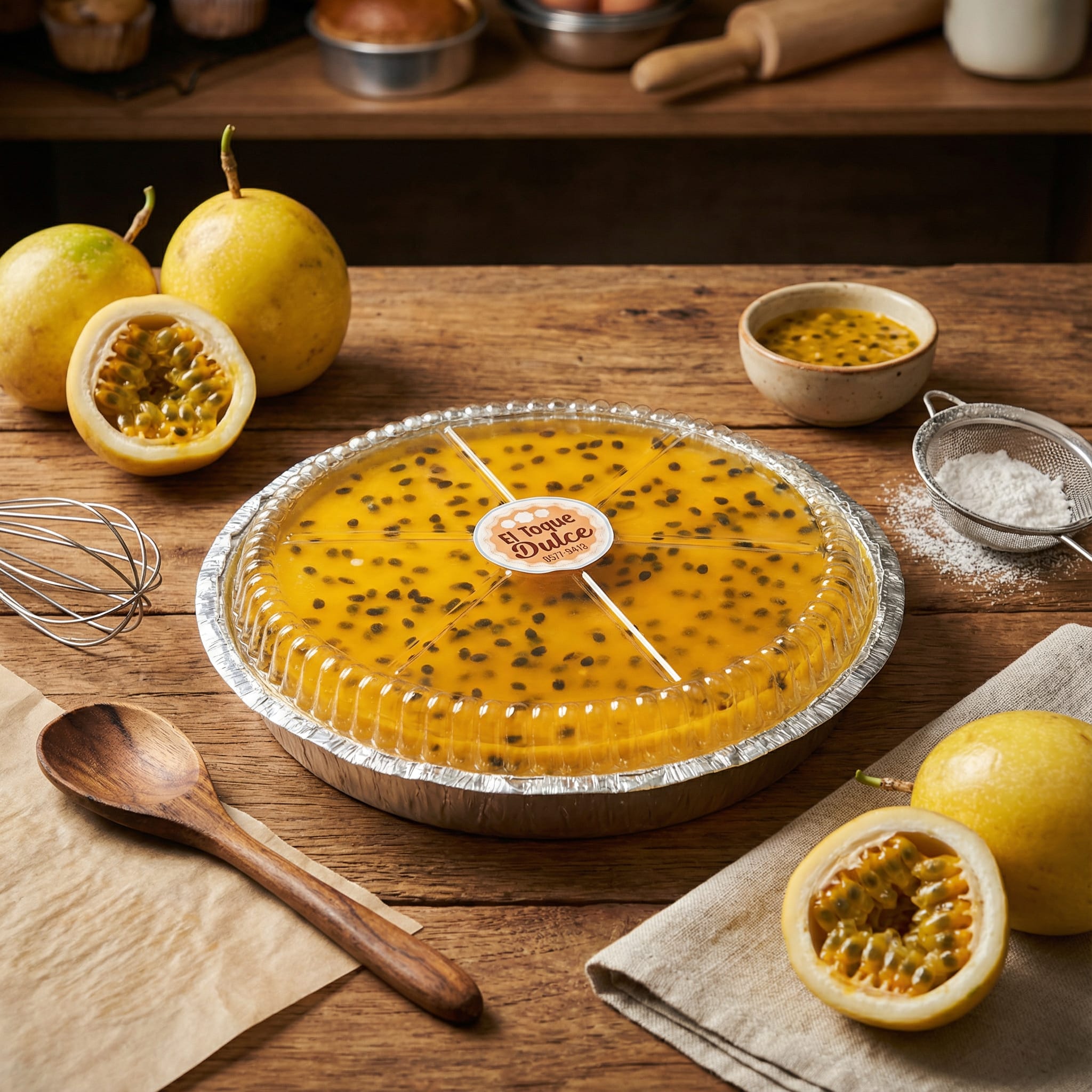 Cheessecake de Maracuyá - Cheesecake con sabor tropical de maracuyá fresco.